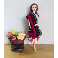 Angami traditional mini outfit brown hair doll - Oja studio